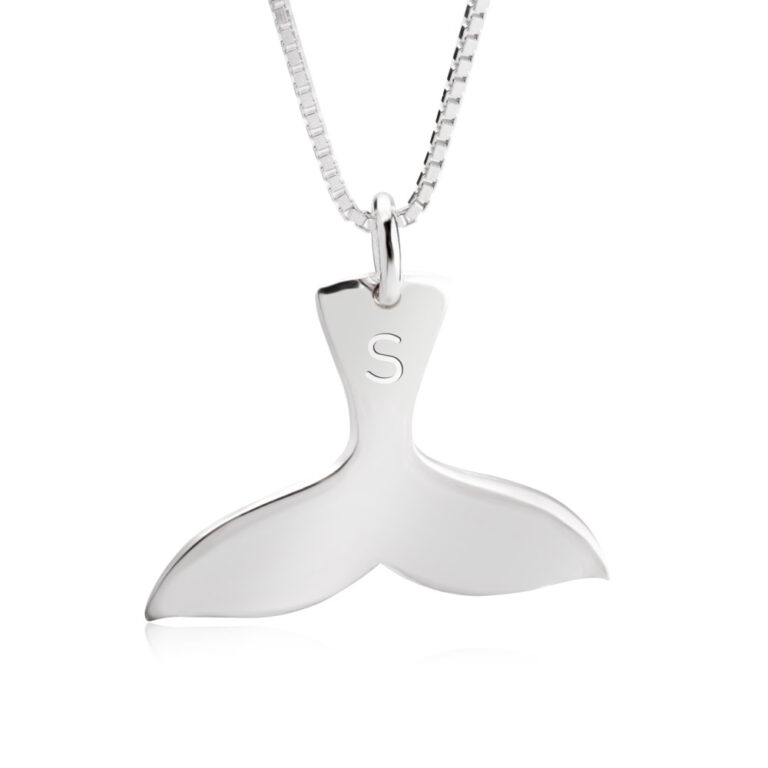 Personalized Whale Tail Necklace