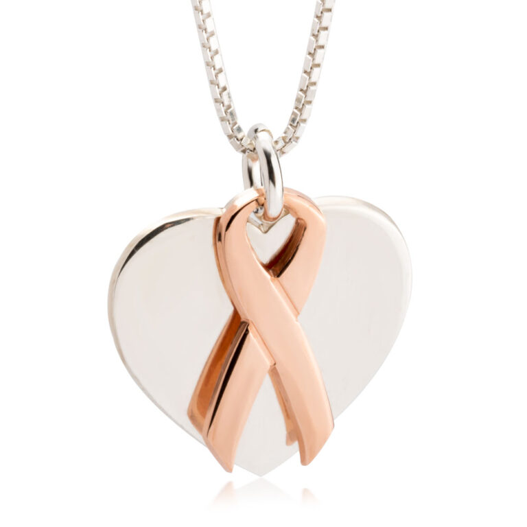 Ribbon With Heart Necklace
