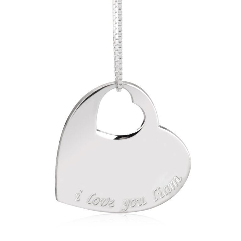 Small Cut Out Heart Necklace