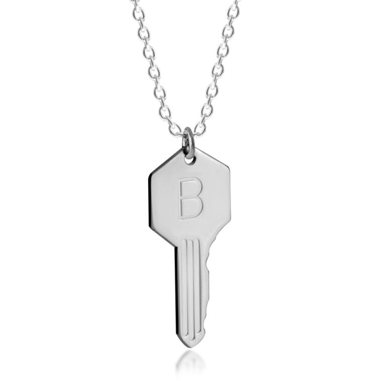 Key Necklace with Initial