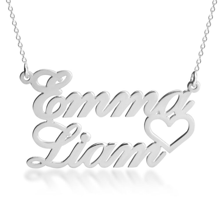 Two Name Necklace For Couples