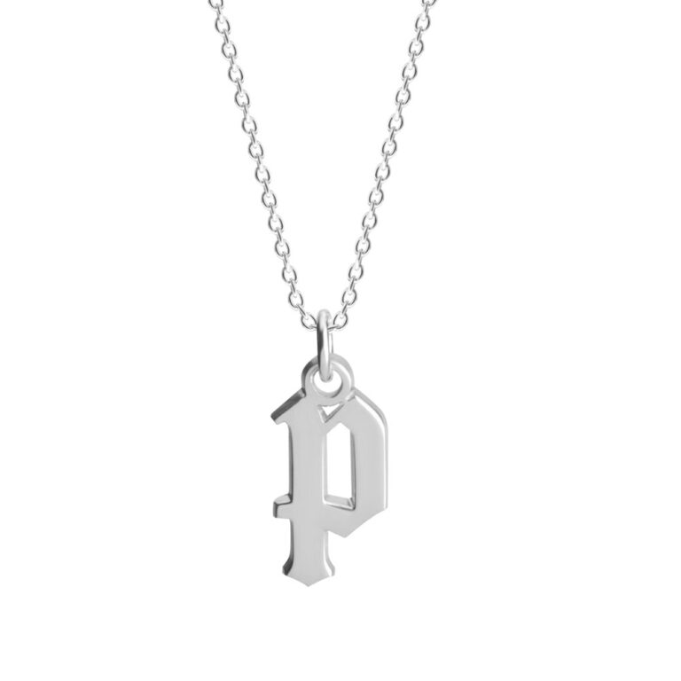 Old English Lowercase Initial Necklace